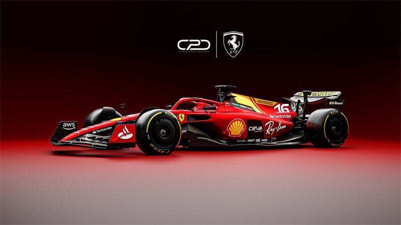 法拉利F1车队的蒙扎特别涂装。