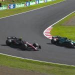 周冠宇在F1日本站起步被碎片砸中，不过还是追回了不少位置！
