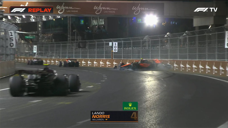 赛道不平导致诺里斯撞车。